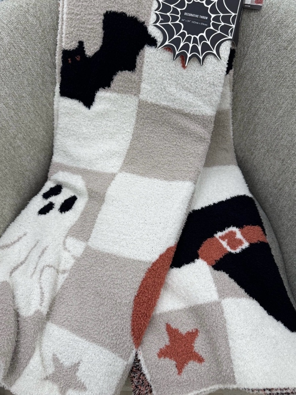 Martha Stewart Black Decorative Throw